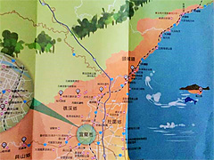 台湾宣蘭県 頭城鎮の地域活性化を紹介する観光マップ